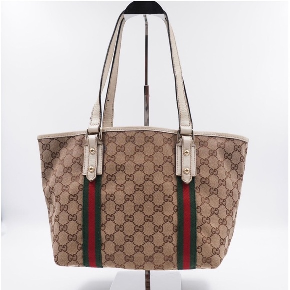 Authentic Gucci Sherry line Small tote with horsebit Interior with GUCCI - Picture 6 of 16